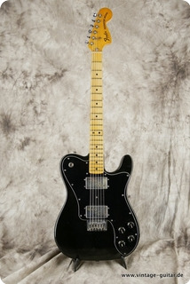 Fender Telecaster Deluxe 1980's Black Guitar For Sale Vintage 