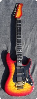 Valley Arts California Pro Steve Lukather 1990 Cherry Sunburst Curly Maple