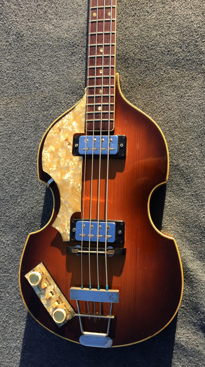 Hofner Violin 500/1 Lefty 1965 Violin Sunburst Bass For Sale Hendrix Guitars