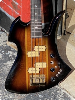 B.c.rich Mockingbird Bass 1980 Dark Sunburst Finish