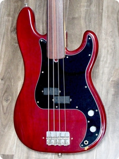 Fender Precision Fretless Bass 1978  Deep Wine Red Finish