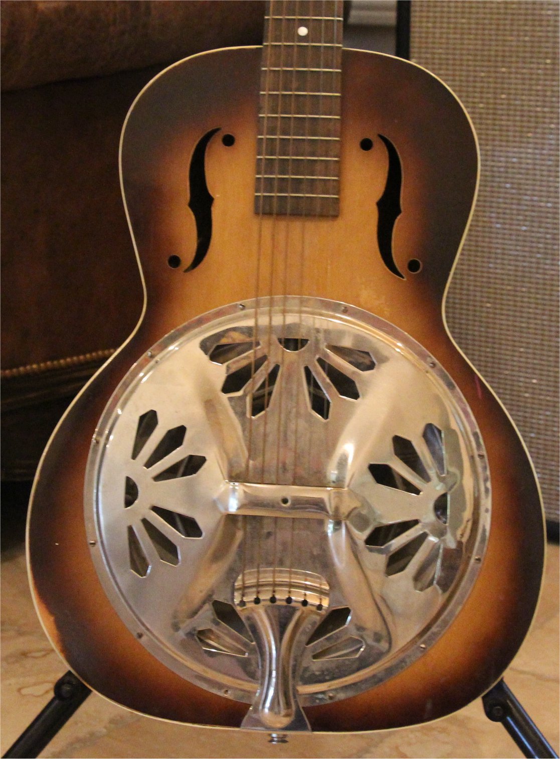 Dobro Resonator 1930 Sunburst Guitar For Sale AJ's Music & Vintage Guitars