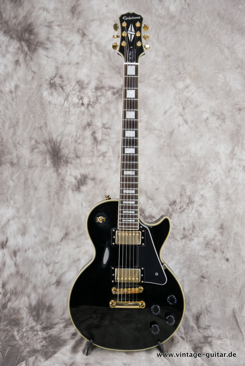Epiphone Les Paul Custom 2014 Black Guitar For Sale Vintage