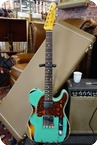 Fender Fender Limited Edition 1960 HS Tele Custom Heavy Relic 2020 Aged Surf Green Over 3 Color Sunburst 2020 Surf Green Over 3 Color Sunburst