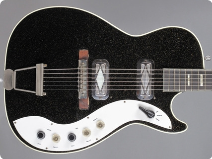 Silvertone Jupiter 1423l   Stratotone 1959 Black Sparkle