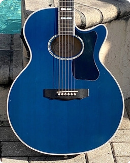 Guild Guitars F65ce Tpb 1997 Bright Blue Finish 