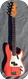 Fender-Precision Bass-1963-Fiesta Red Custom Color