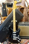 Fender-Fender Stratocaster 1975 Black / Black Pickguard-1975-Black / Black Pickguard