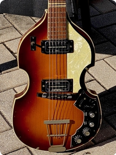 Hofner Guitars 459tz Beatle Violin Guitar 1968 Sunburst Finish 