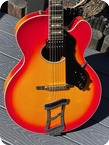 Hagstrom James DAquisto Oval Hole 1977 Cherry Sunburst Finish