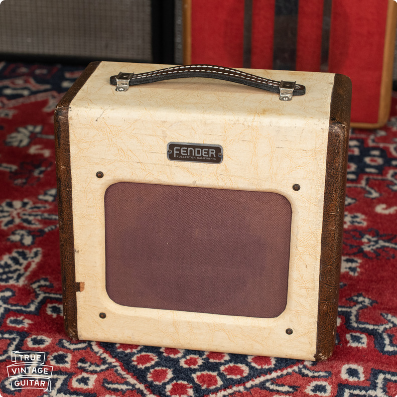 Fender Champion 600 1951 Cream/Brown Leatherette Amp For Sale True 