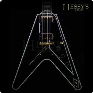 Gibson Sold   Flying V Custom * Ebony Gloss Finish * Gold Hardware * Ebony Fretboard 2019 Ebony Gloss Finish