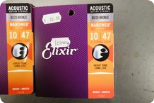 Elixir Elixir 10 47 Acoustic Guitar Strings 12 String Bronze Nanoweg 2 Sets 