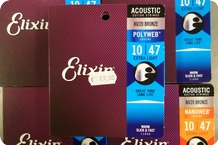 Elixir Elixir 10 47 Acoustic Guitar Strings Bronze Polyweb 5 Sets 
