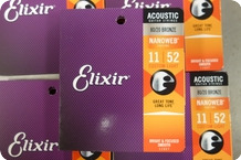 Elixir Elixir 11 52 Acoustic Guitar Strings Bronze Nanoweb 5 Sets