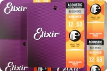 Elixir Elixir 12 53 Acoustic Guitar Strings Bronze Nanoweb 5 Sets
