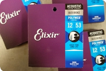 Elixir Elixir 12 53 Acoustic Guitar Strings Bronze Polyweb 4 Sets 