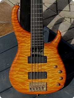 Modulus Quantum 5 Q5 Bass  1999 Honey Amber'burst