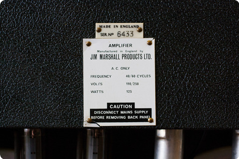 Marshall Voltage Plate For Jtm, Jmp Plexi And Aluminium Panel Amplifiers 2021 White