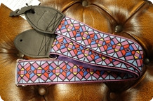 Souldier Souldier Stained Glass Purple Guitar Strap