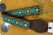 Souldier Souldier Tulip Turquoise Gold Guitarstrap
