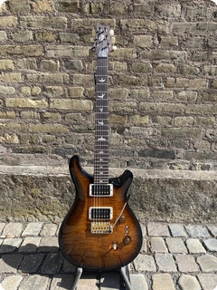 Paul Reed Smith Custom 24 10 Top Flame 2020 Custom Color Amber Wrap Smokeburst.