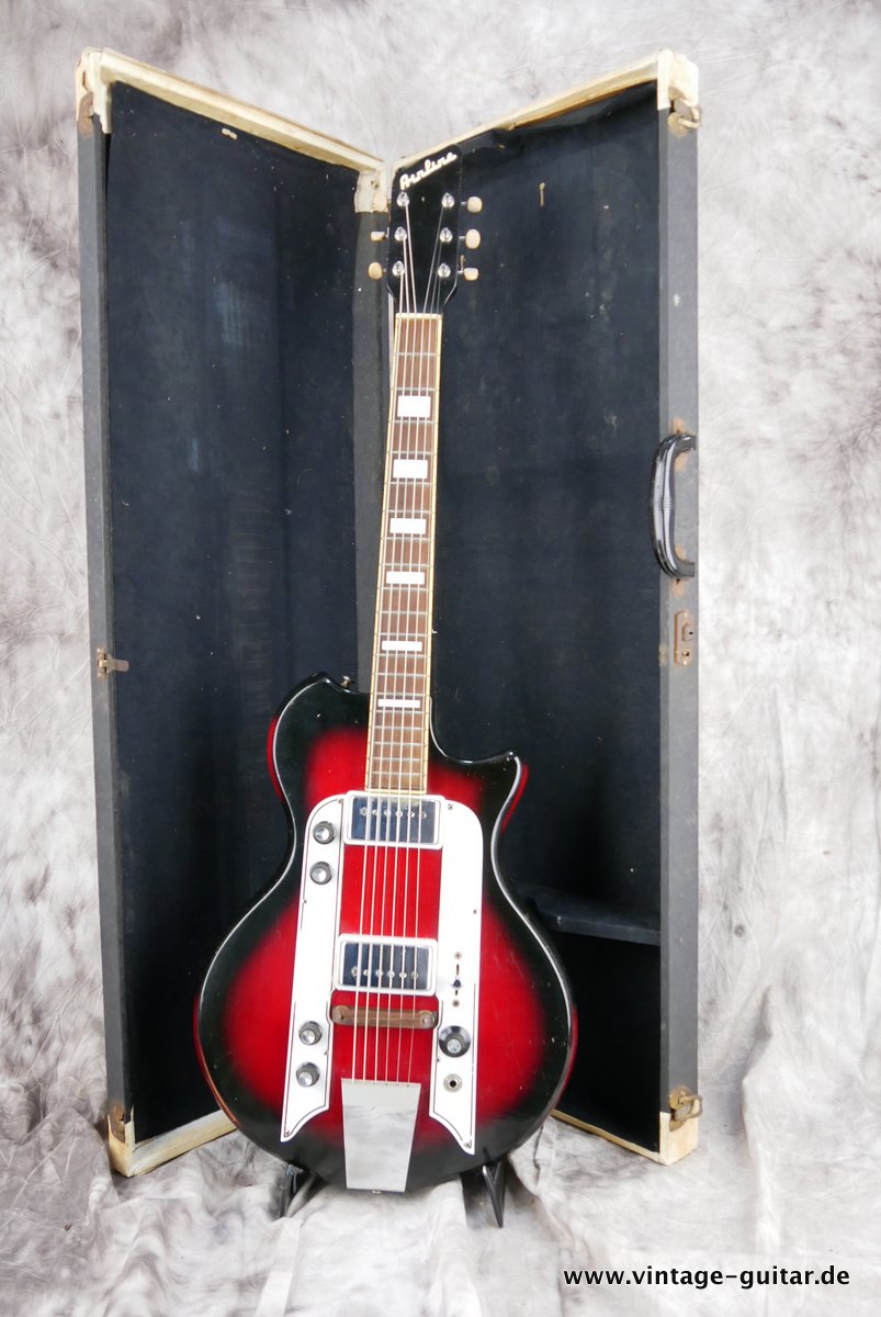 Airline Town And Country 1962 Red Burst Guitar For Sale Airline Town And Country 1962 Red Burst Guitar For Sale