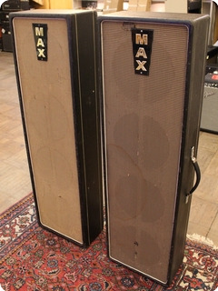 Max 1966 Pair Of 4x10" Pa Speakers 1966