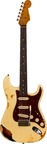 Fender Custom Shop 61 Stratocaster Heavy Relic Aged Vintage White Over 3TS