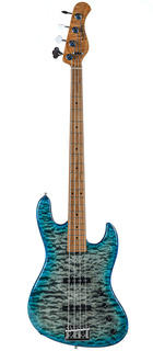 Sadowsky Masterbuilt Ltd Edition J/j 4 String Whale Blue Transparent Hp Burst