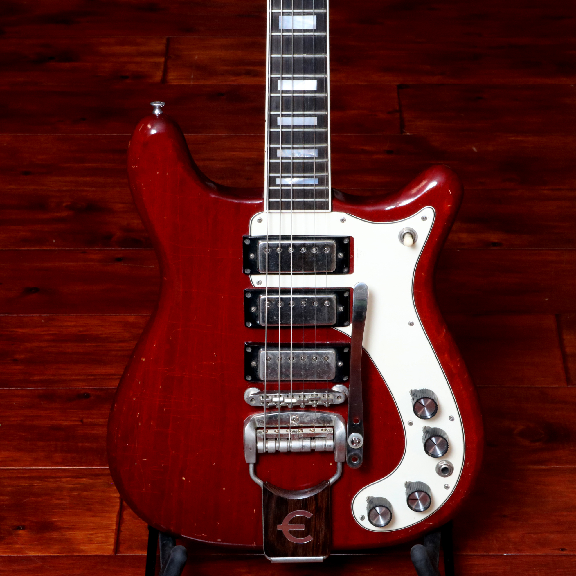 Epiphone Crestwood Deluxe 1965 Cherry Red Guitar For Sale Garys Classic
