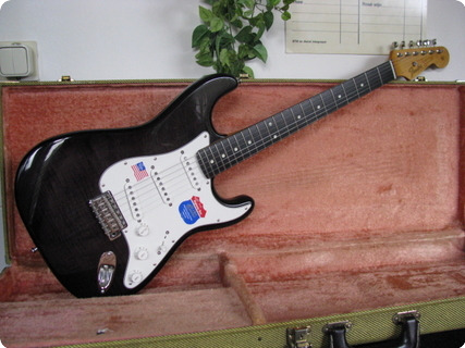 Frankenstrat Stratocaster   Black Tiger Maple Top