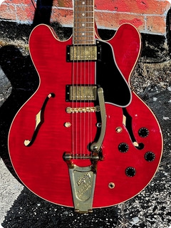 Gibson Es 335 Dot Reissue  1997 See Thru Cherry Red Finish 