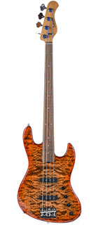 Sadowsky Masterbuilt 21 Fret Standard J/j Bass 4 String Burnt Maple Leaf Transparent