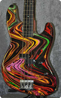 Clern Jazz Bass Ooak (one Of A Kind)  Multicolor