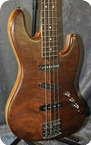 Clern Jazz Bass. 3 Pickup. Ooak Natural Walnut