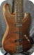 Clern Jazz Bass. 3 Pickup. Ooak-Natural Walnut