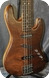 Clern Jazz Bass. 3 Pickup. Ooak Natural Walnut