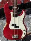 Fender-Precision Bass -1966-Candy Apple Red Metallic Finish