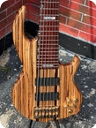 Conklin Faught Custom Sidewinder 7 String Bass 1997 Zebrawood Finish