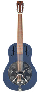 National Delphi Hawaiian Square Neck Resonator Blue Powdercoat 1998