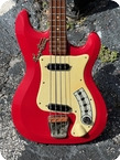 Hagstrom Futurama Bass De Luxe 1966 Red Finish