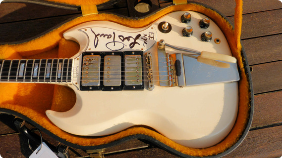 Gibson Les Paul Sg Custom Signed By Les Paul Himself 1963 White