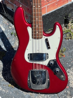 Fender Jazz Bass '62 Stack Knob Reissue  1987 Candy Apple Red