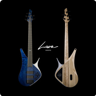 Lava Drops Guitars Blue Atmosphere Infinite Bass Drop Blue Atmosphere High Gloss/matte Neck