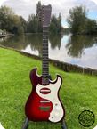 Silvertone-Model 1457 2-Pickup Electric Guitar W. Tube Amp In Case - Sparkly Redburst-1963-Sparkly Redburst
