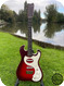Silvertone -  Model 1457 2-Pickup Electric Guitar W. Tube Amp In Case - Sparkly Redburst 1963 Sparkly Redburst