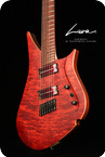 Lava Drops Guitars The Quetzalcoatl Drop 7 2020 Heart Translucent Red Satin Red