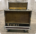 Selmer Treble And Bass 50 Head And Matching Cab 1964 Croc Skin