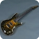 Valenti Guitars Nebula Carved GoldBlack Burst With Poplar Burl Top